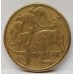 AUSTRALIA . UNDATED . ONE 1 DOLLAR COIN . ERROR . OIL FILLED ON OBVERSE . MISSING LEGEND